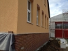Sockel und Fassade am Giebel fast fertig